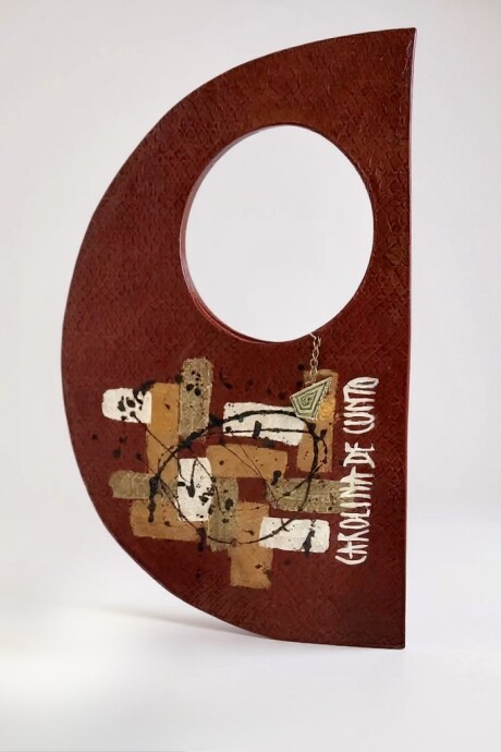 Cartera MOON Cuero Crocco Con Arte Cartera MOON Cuero Crocco Con Arte