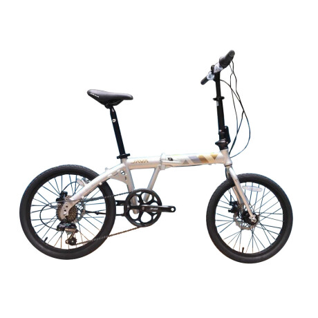 Java - Bicicleta de Ciudad Plegable Tt Rodado 20" , 7 Velocidades. Color: Plateado. 001