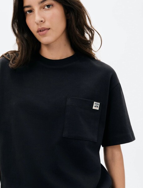 CAMISETA MANGA CORTA CON ESTAMPA NEGRO