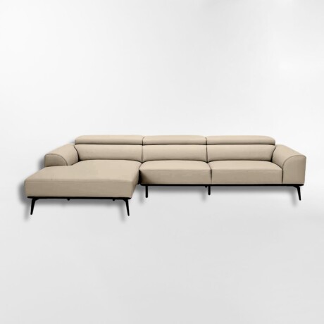 Sofá con chaise DUNA TELA BEIGE - IZQUIERDO