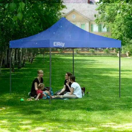 Gazebo 3x3mt Toldo Carpa Uv30 Impermeable Resistente Azul