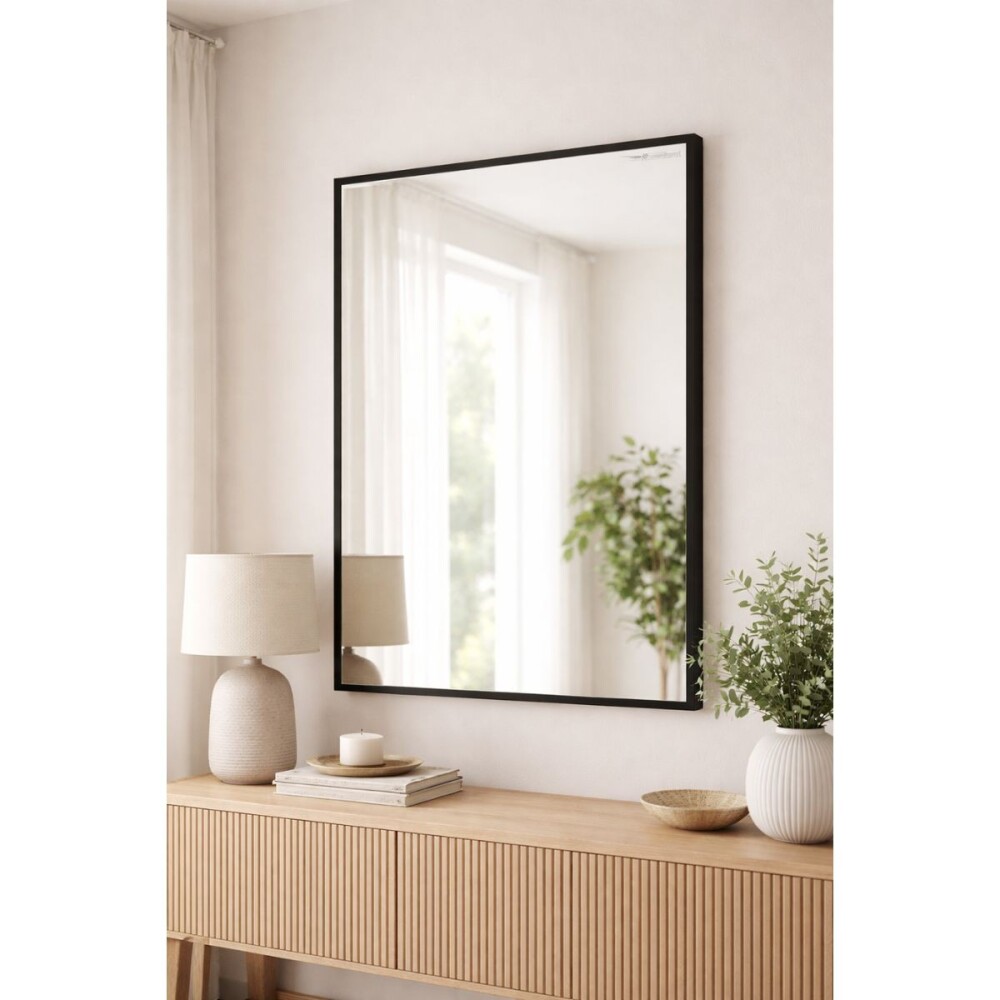 Espejo en madera Bisonte 600x850 negro COZIMAX Espejo En Madera Bisonte 600x850 Negro Cozimax