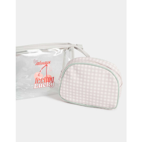 Set De Portacosméticos Estampado Escoces