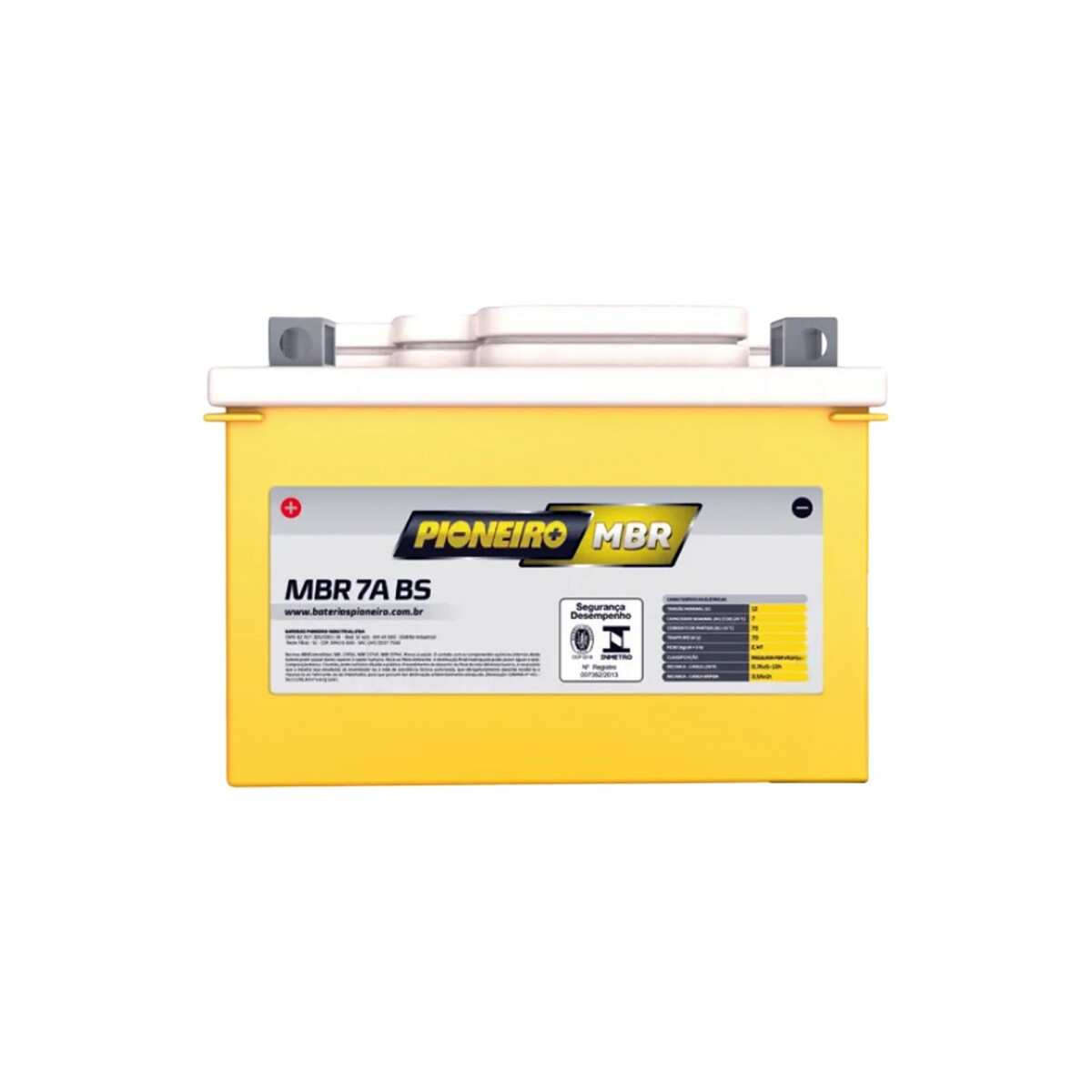 Pioneiro Batería Moto 12V 7 A/H MBR7A-BS 