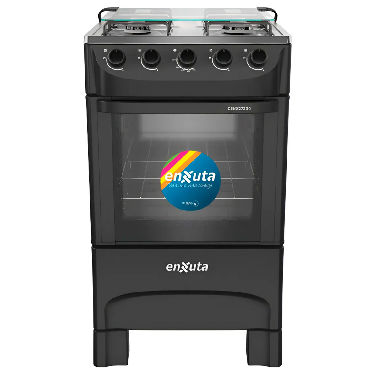 Cocina Multigas 4 Hornallas Enxuta Cenx27200ng - NEGRO 