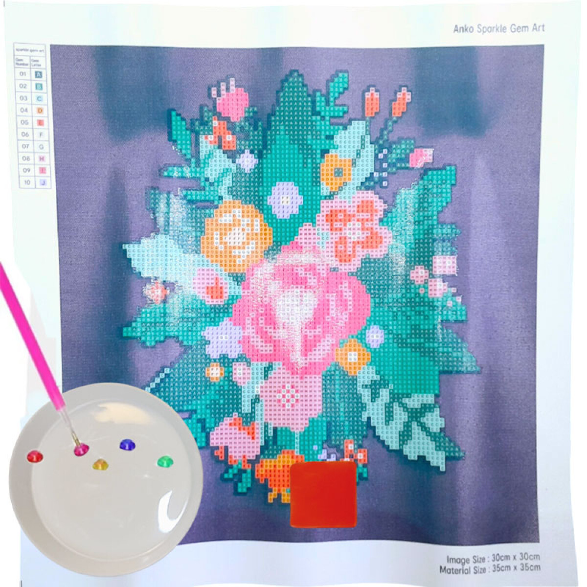 Kit pintura de diamantes de punto DIY con accesorios - Kit Pintura De Diamantes De Punto Diy Con Accesorios 