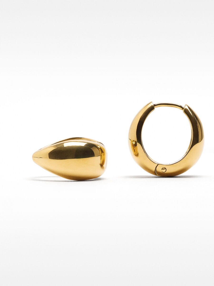 Aros Lágrima - Acero Inoxidable dorado