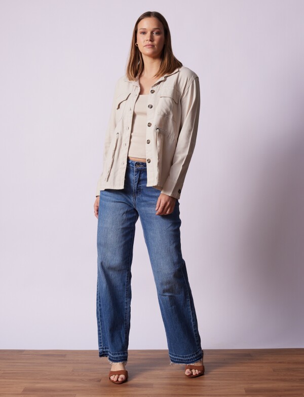Sobrecamisa Lino BEIGE