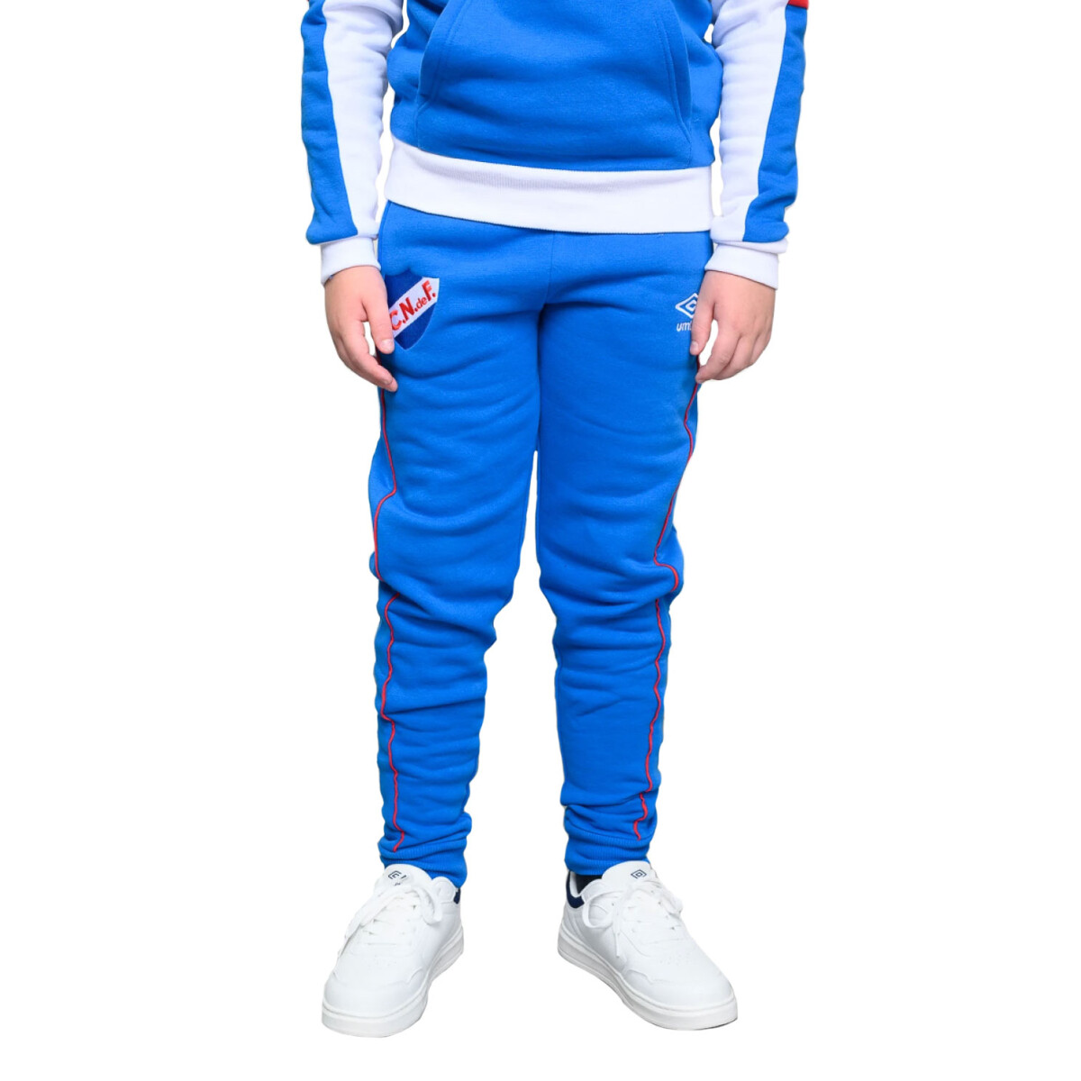 Pantalón Infantil Umbro Nacional Umbro - Azul Real - Blanco 