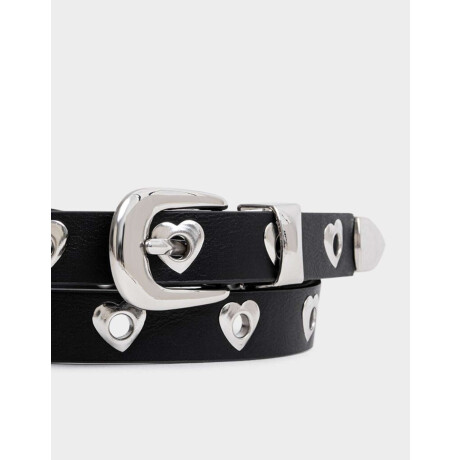 Cinturón Suede Tachas Negro