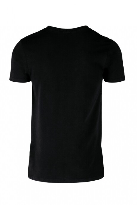 Camiseta escote en v Negro