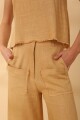 PANTALON WIDE DESFLECADO Beige