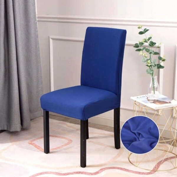 Funda Para Silla Comedor Cubre Asiento Elastizada Y Lavable Variante Color Azul Eléctrico