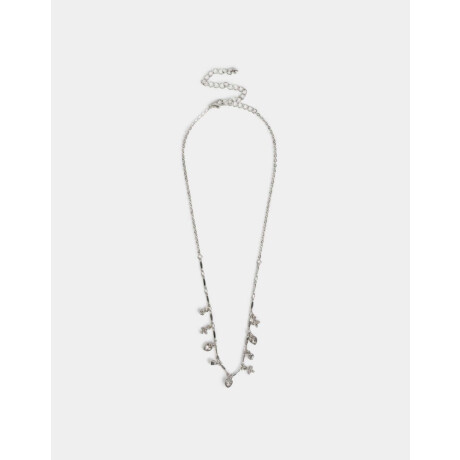 Collares Cortos De metal Plateado