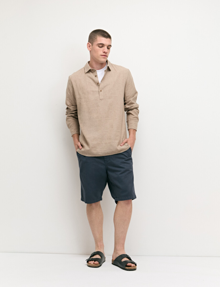 012766 CAMISA LINO WIN Camel