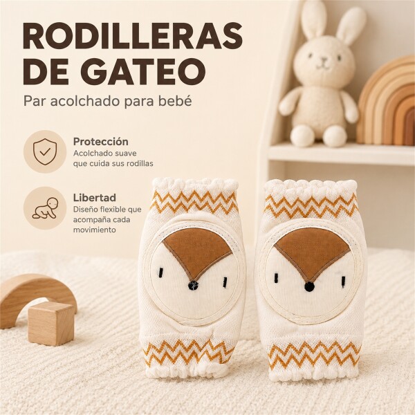 Rodilleras Gateo Bebé X2 Acolchadas Antigolpes C/ Diseños Amarillo