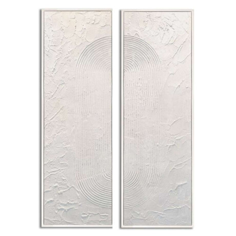 Set 2 Cuadros 40X120Cm Marco Pintura Figuras Set 2 Cuadros 40X120Cm Marco Pintura Figuras