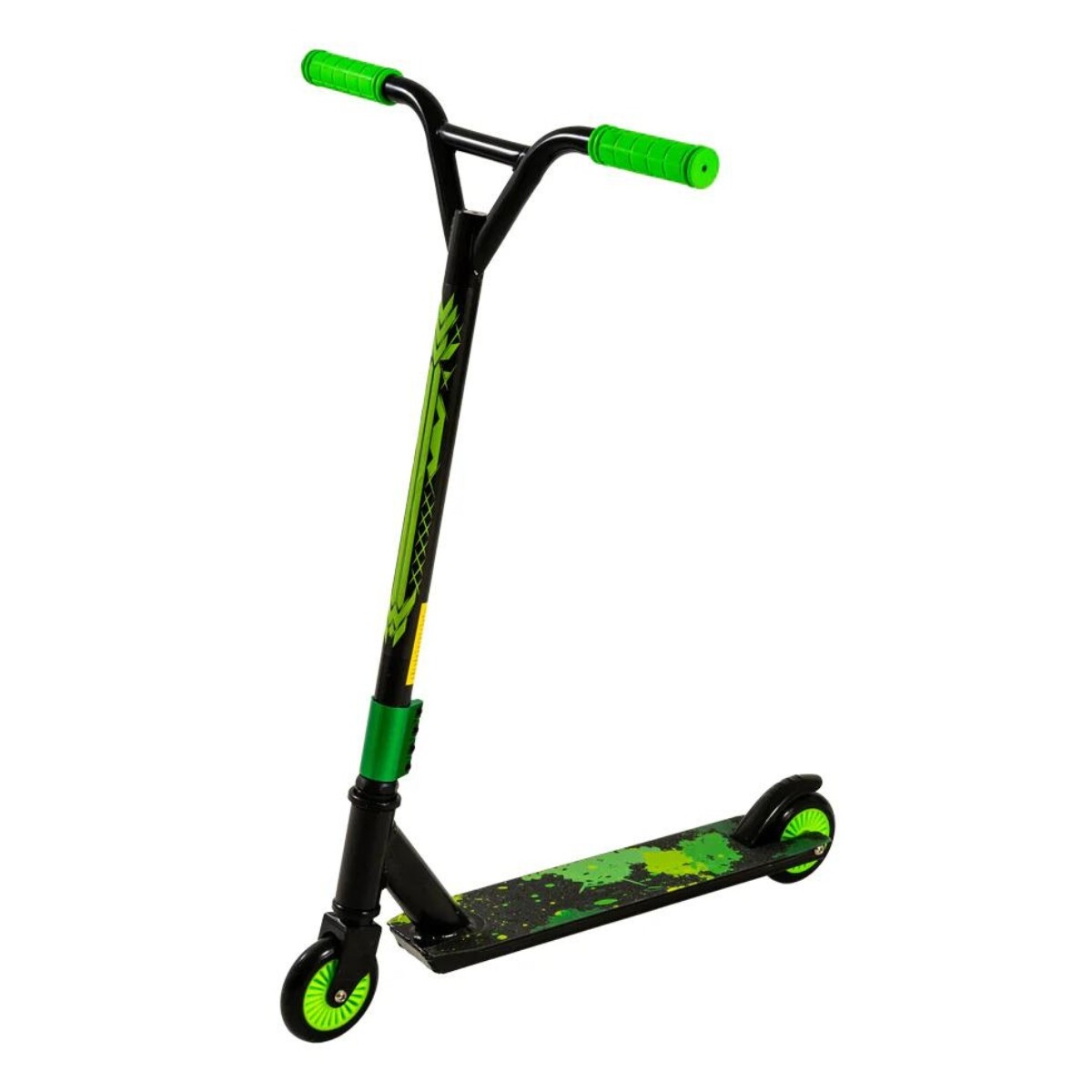 Monopatín Scooter Freestyle Acrobático Reforzado Stunt Giros 360° - VERDE 