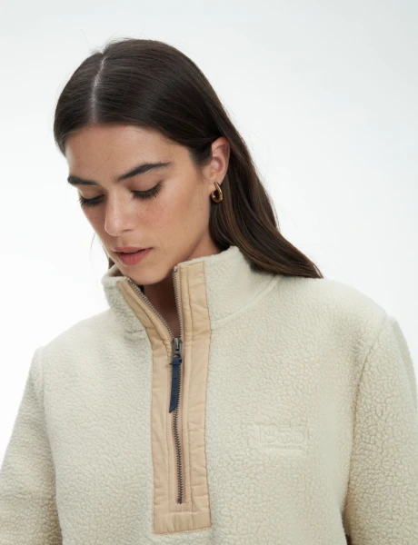 Buzo sherpa Melina Crudo
