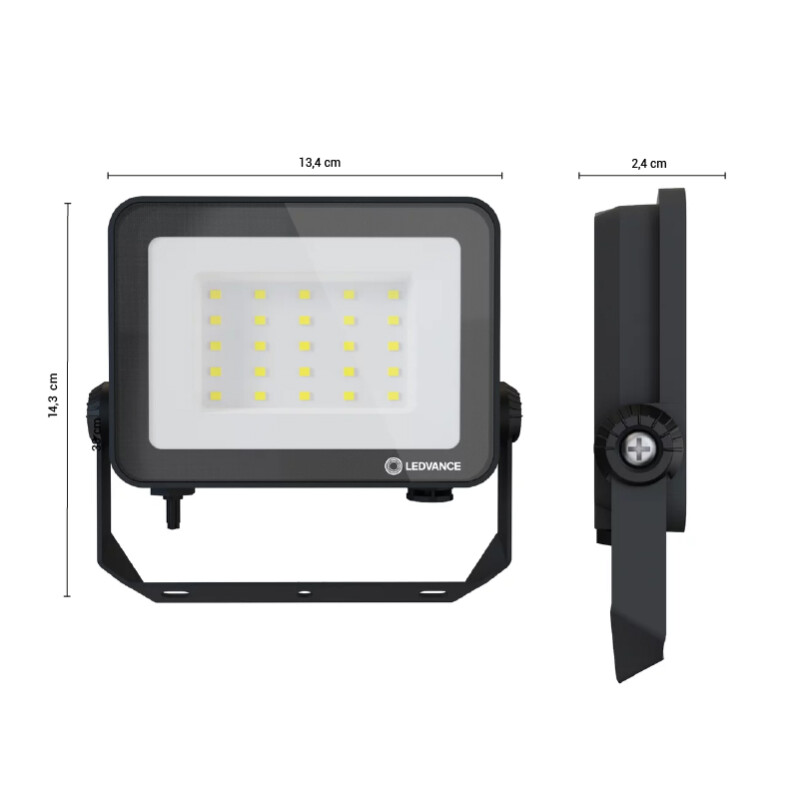 FOCO LED LEDVANCE OSRAM COMPACT IP65 30W NEGRO Foco LED LEDVANCE OSRAM Compact IP65 30W Negro Luz Cálida