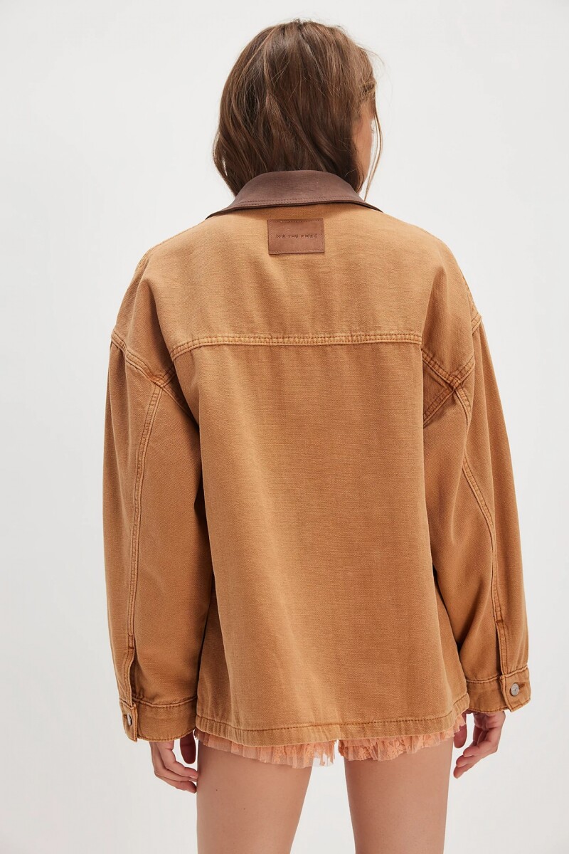 CAMPERA DENIM LEMON Marron