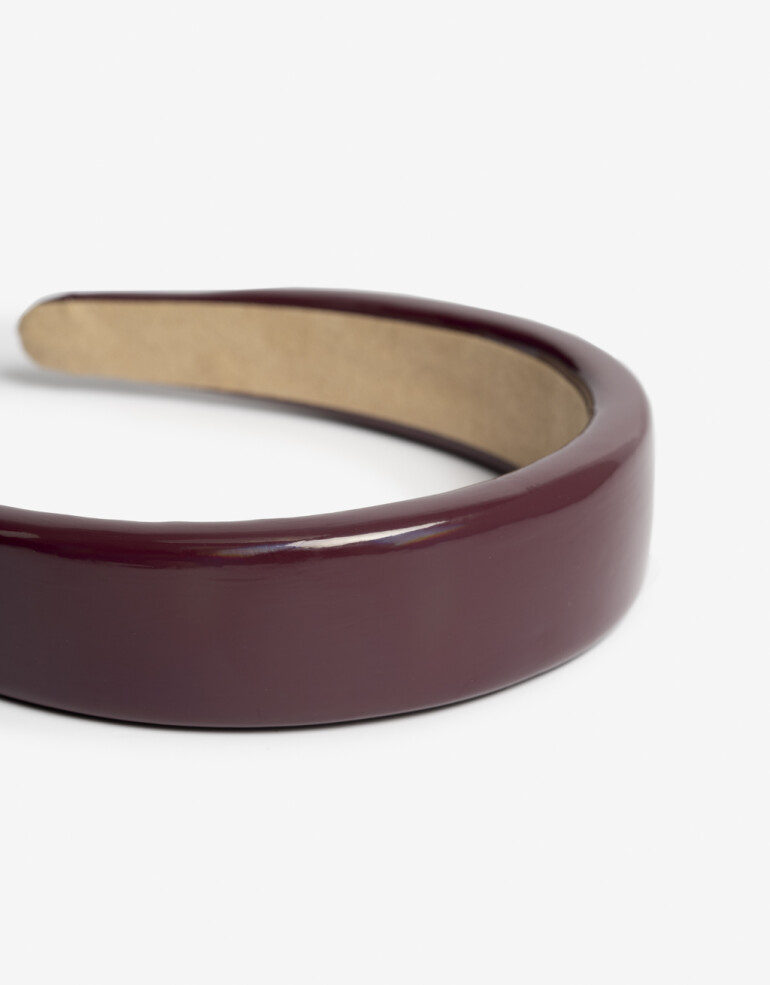 Vinchas Rígidas Liso Vincha Semi Puffy Burgundy - Rojo Burdeaux