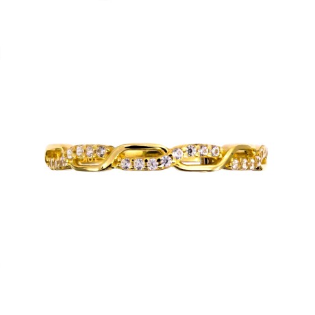 Anillo de oro 9 ktes con circonias. Anillo de oro 9 ktes con circonias.