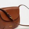 Mini Bag Mod en efecto cuero liso Tabaco