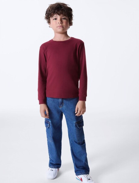 CAMISETA BÁSICA UNISSEX INFANTIL ROJO