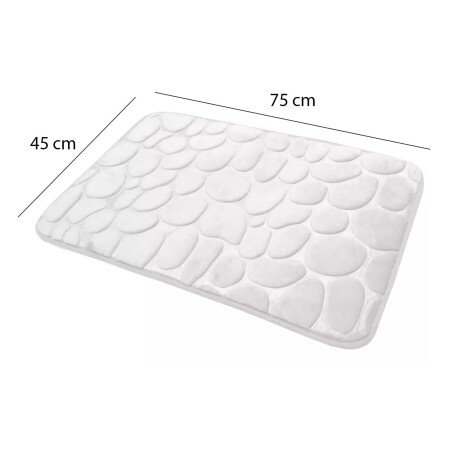 Alfombra Baño Absorbente y Antideslizante Microfibra 45x75Cm Blanco