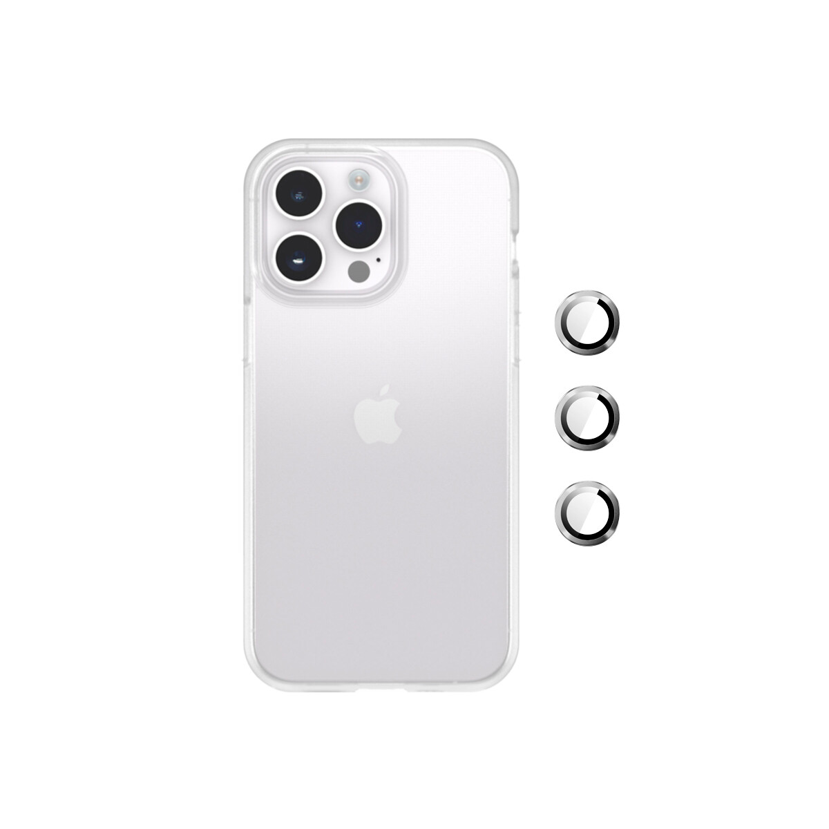 Protector rígido iPhone 15 Pro con protectores de cámara 