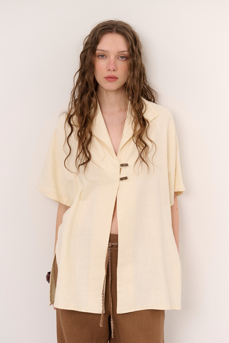 SOBRECAMISA LINO ALAMAR - CRUDO 