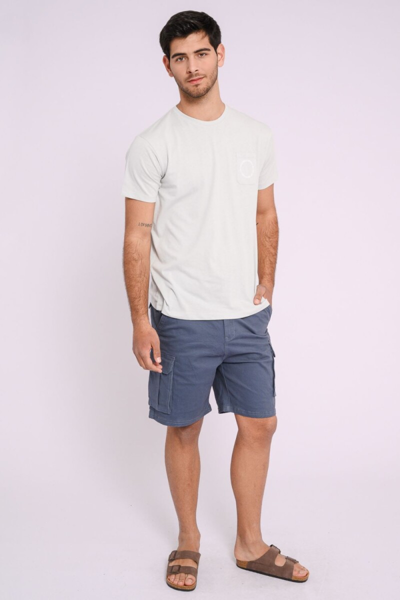 Remera estampada Celeste