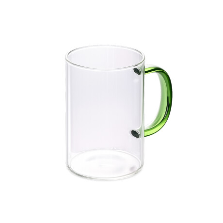 Taza de vidrio con asa de color - 300ml Verde