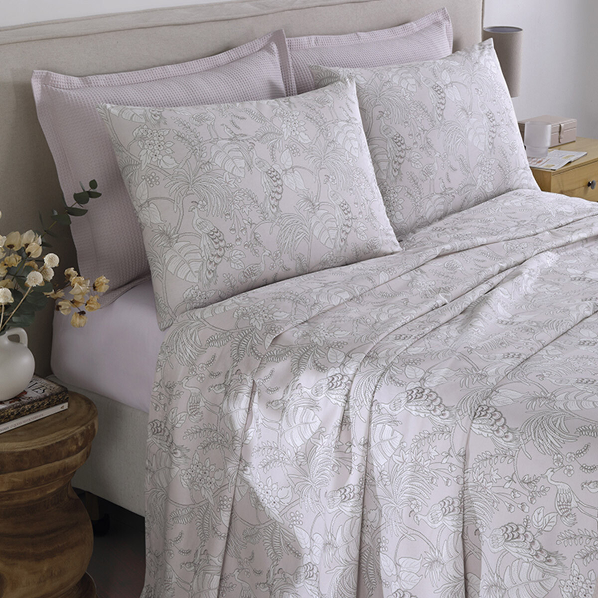 Juego Sábanas Queen Size Dohler 130 Hilos 100% Algodón - PLUMA 