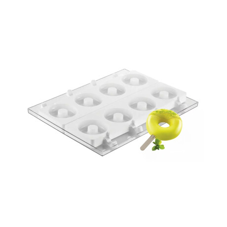 Set Molde de 8 Donas con 50 Palitos de Silicona Set Molde de 8 Donas con 50 Palitos de Silicona