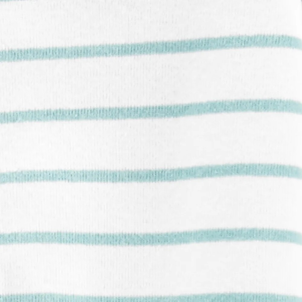 Enterito X2 algodón Carters con pie RN Elefante Celeste Beige Striped Pastel