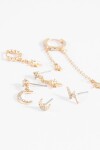 Set de caravanas mystic strass dorado