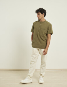 012405 CAMISA HARRINGTON LABEL Verde