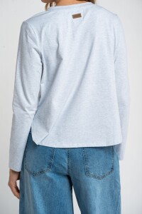Remera Algodón Elastano Gris Melange
