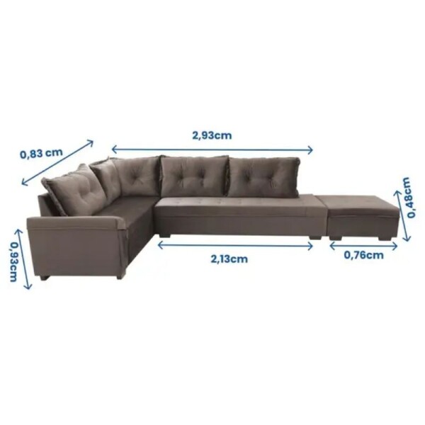 SOFA ESQUINERO TOKIO CON PUFF - VARIOS COLORES SOFA ESQUINERO TOKIO CON PUFF - VARIOS COLORES