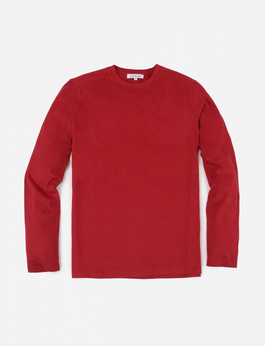 Remera básica manga larga - Rojo 