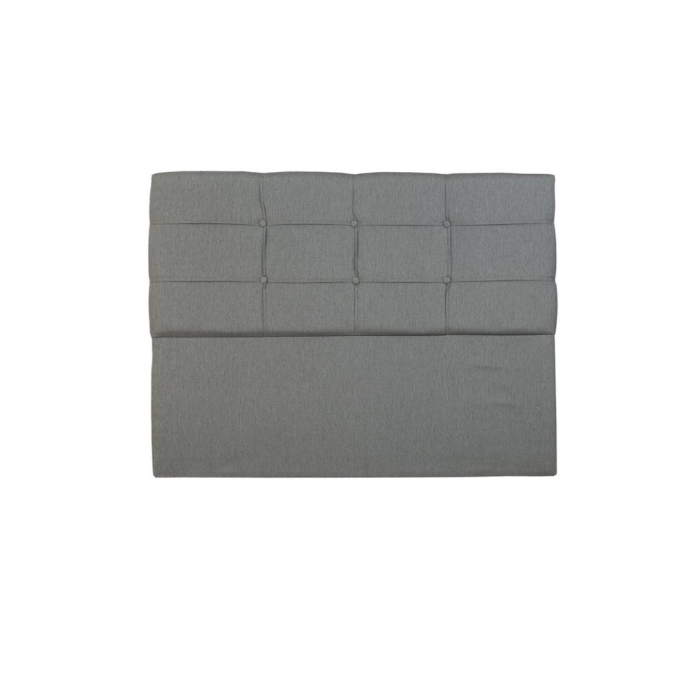 Respaldo Queen Madera y Tela - London 160 Gris