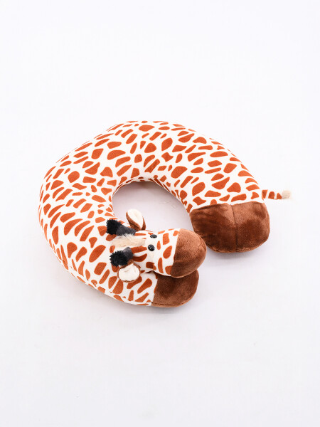 ALMOHADA DE VIAJE JIRAFA MARRON