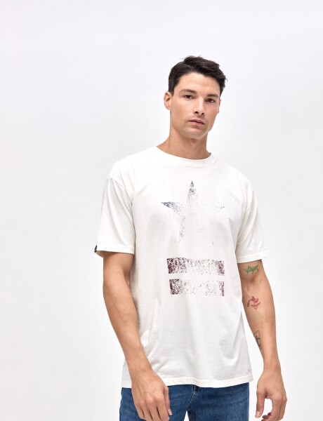 Remera Star Off white