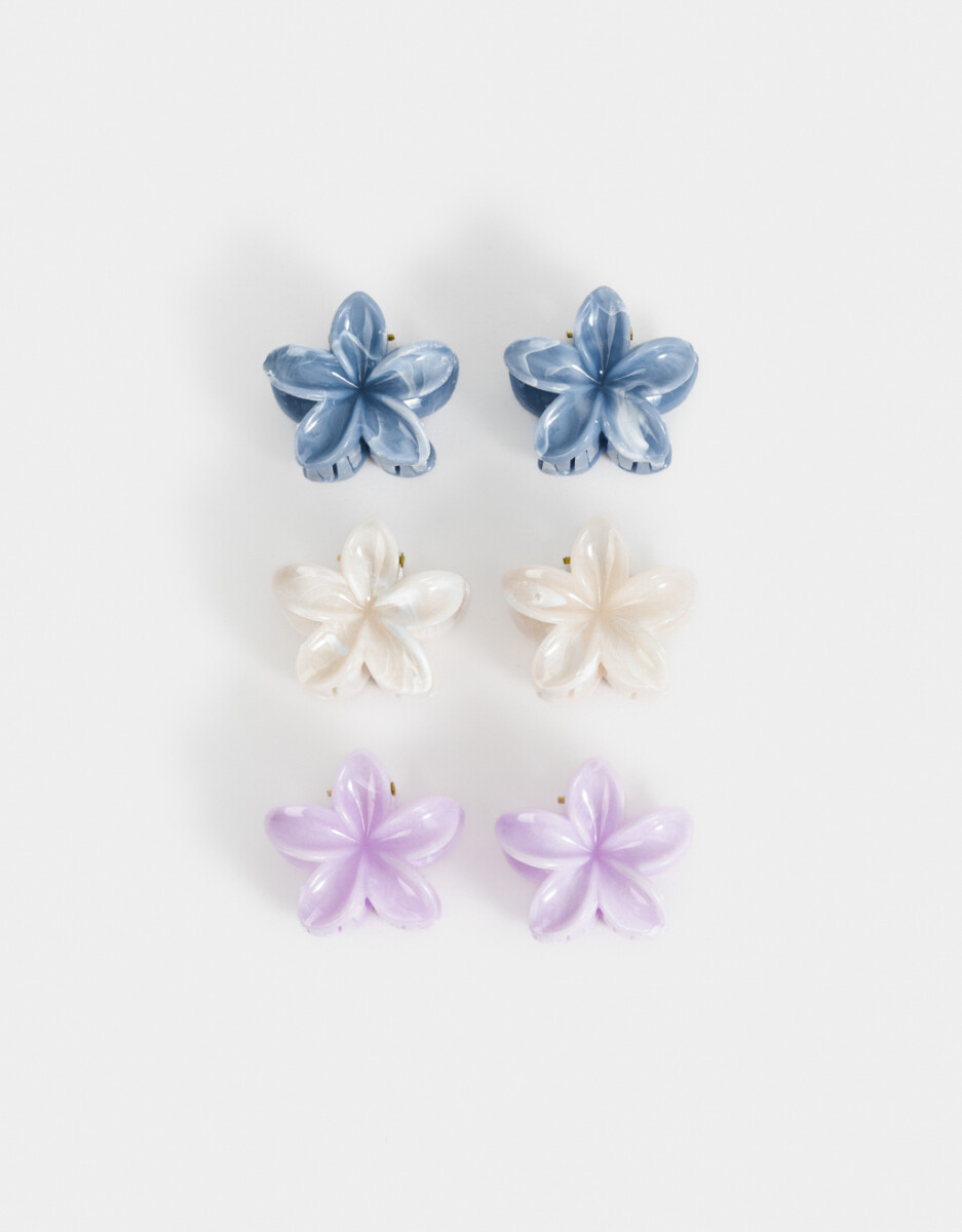 Set De Broches Flor Hawaiana 