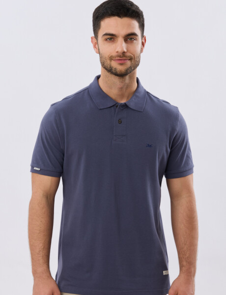 REMERA POLO LISA PIQUÉ Azul