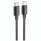HOCO X96 CABLE HYPER USB-C A USB-C FAST CHARGE 100W 1.0M Cable HOCO X96 USB-C A USB-C Carga Rápida 100W Longitud 1M - Black