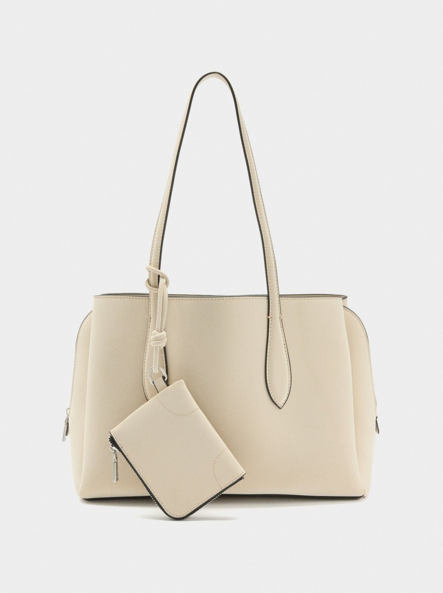 Bolso Para Portátil 13" Textura Suave - crudo 
