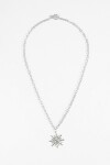 Collar cadena dije sol plateado